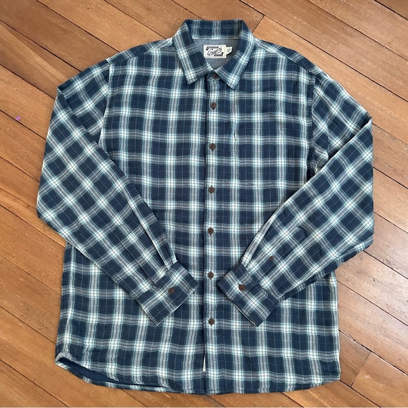 Grayers Double Cloth Flannel Shirt Navy - Picture 2 of 11